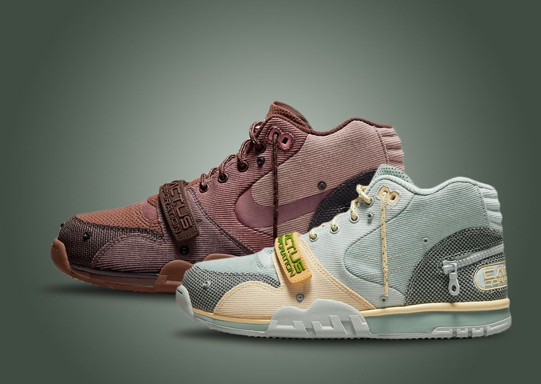 Travis Scott x Nike Air Trainer 1 "Archaeo Brown" & "Grey Haze"