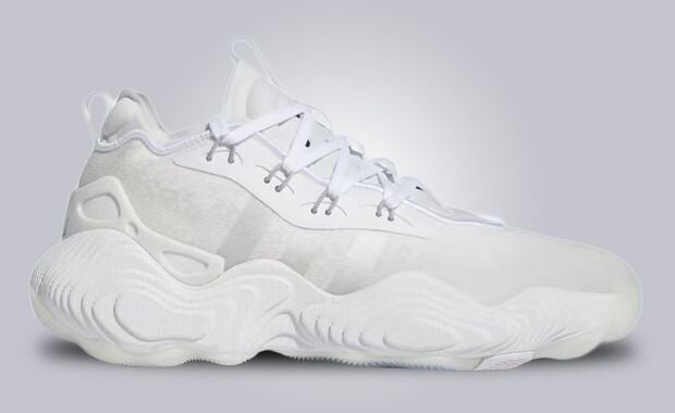 The adidas Trae Young 3 Cloud White Silver Metallic Releases October 2023