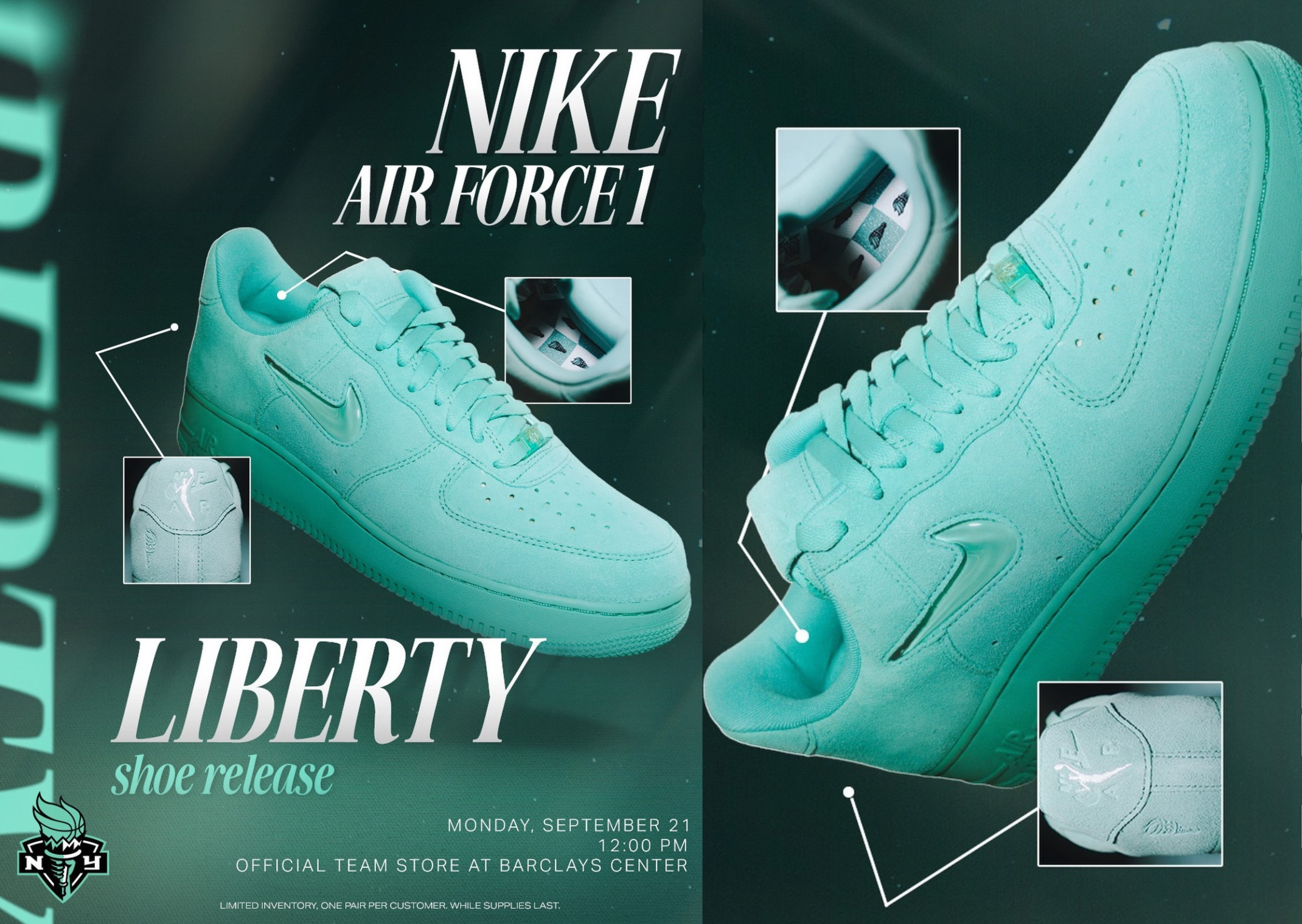 Nike Air Force 1 Low Jewel New York Liberty