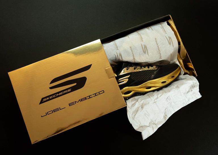 Skechers SKX Float Gold PE for Joel Embiid Packaging