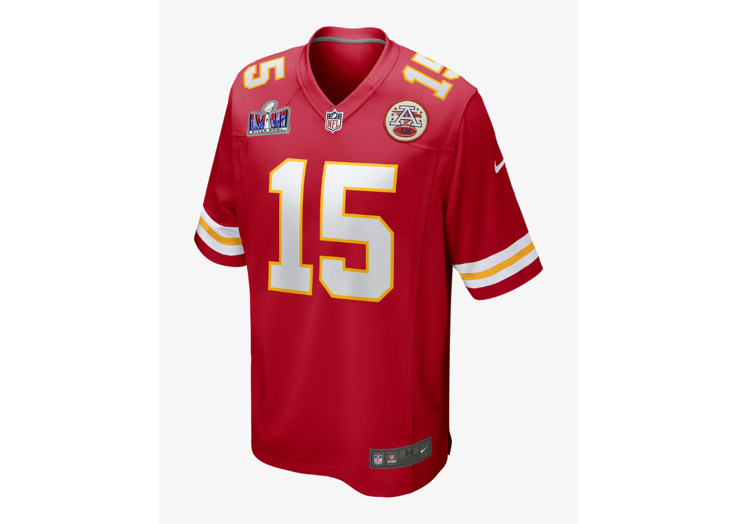 Patrick Mahomes Kansas City Chiefs Super Bowl LVIII Red Jersey Front