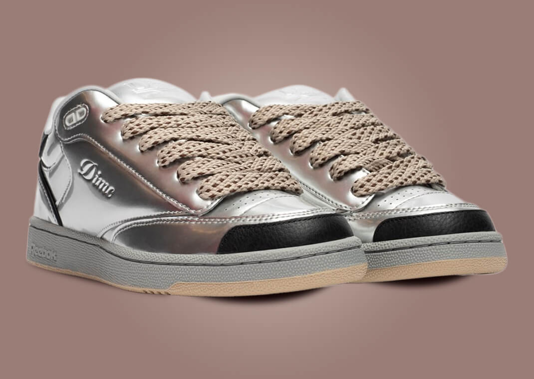 Dime x Reebok Club C Bulc Metallic Silver