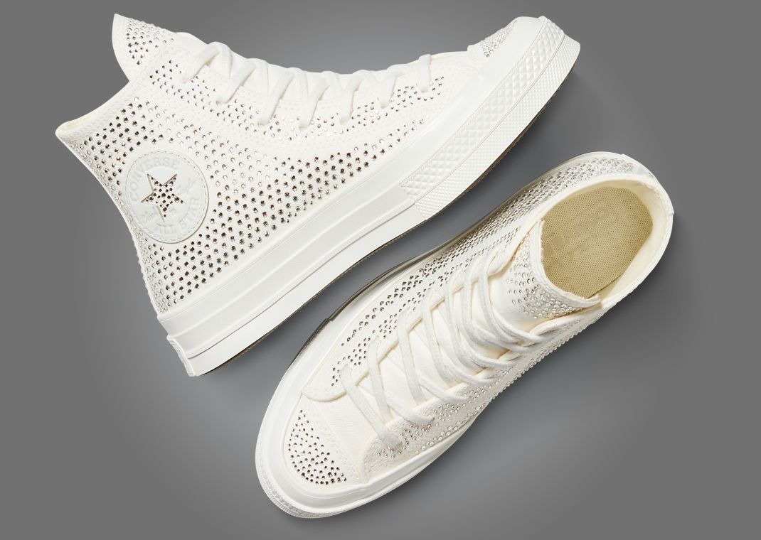 Swarovski x Converse Chuck Taylor White Medial and Top