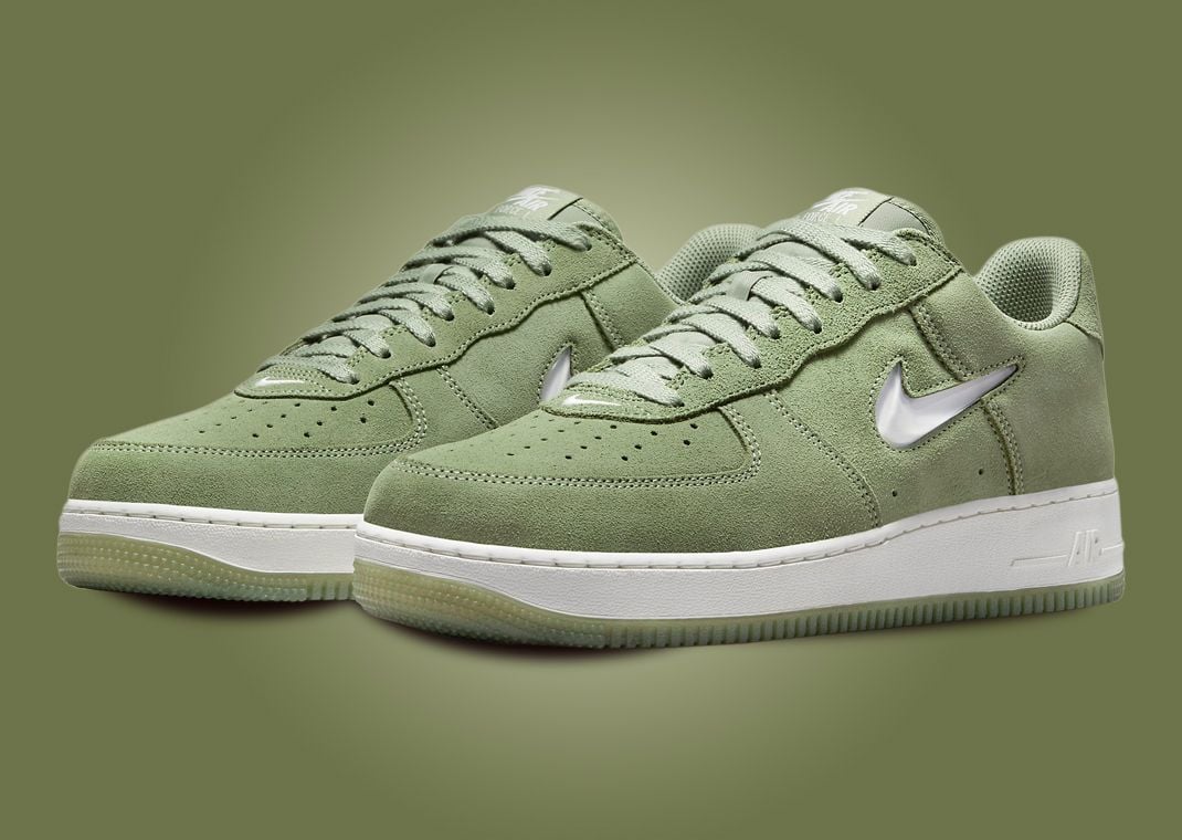 Green suede af1 deals