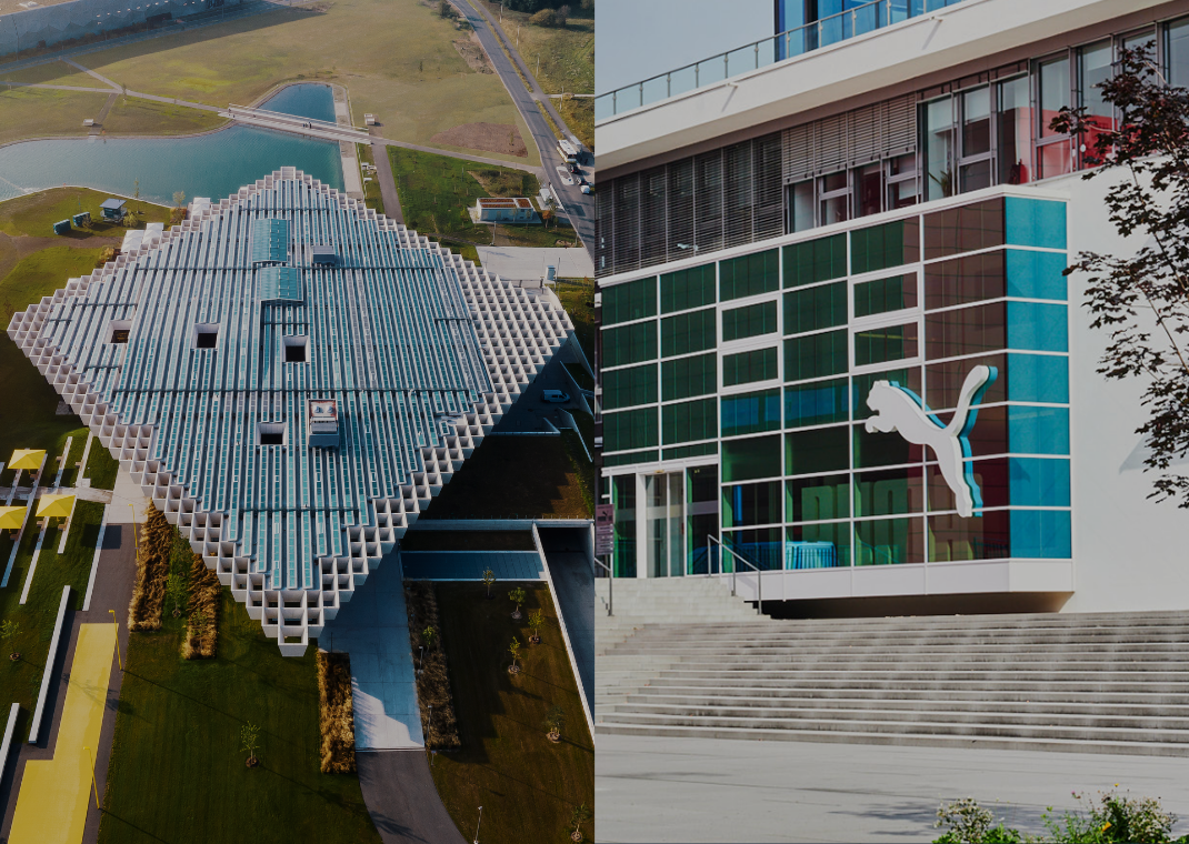 adidas World HQ (left) and Puma World HQ (right)
