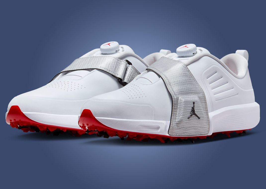 Jordan Air Rev White Metallic Silver Angle