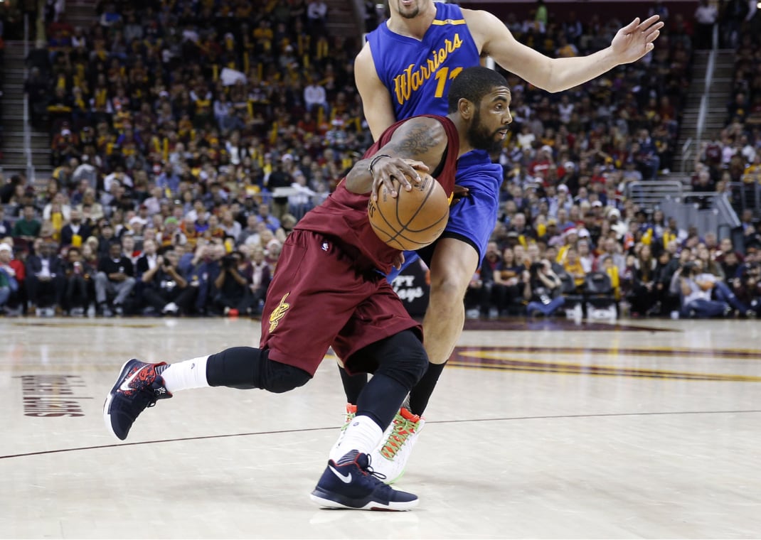 Kyrie Irving wearing the Nike Kyrie 3 on Christmas Day