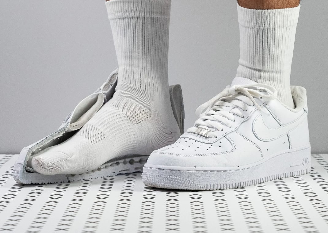Nike Air Force 1 Low '07 cut in half