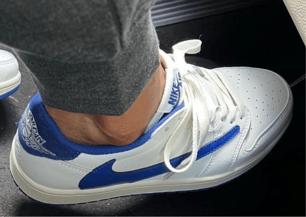 fragment design x Travis Scott x Air Jordan 1 Retro Low OG Sample (Image via