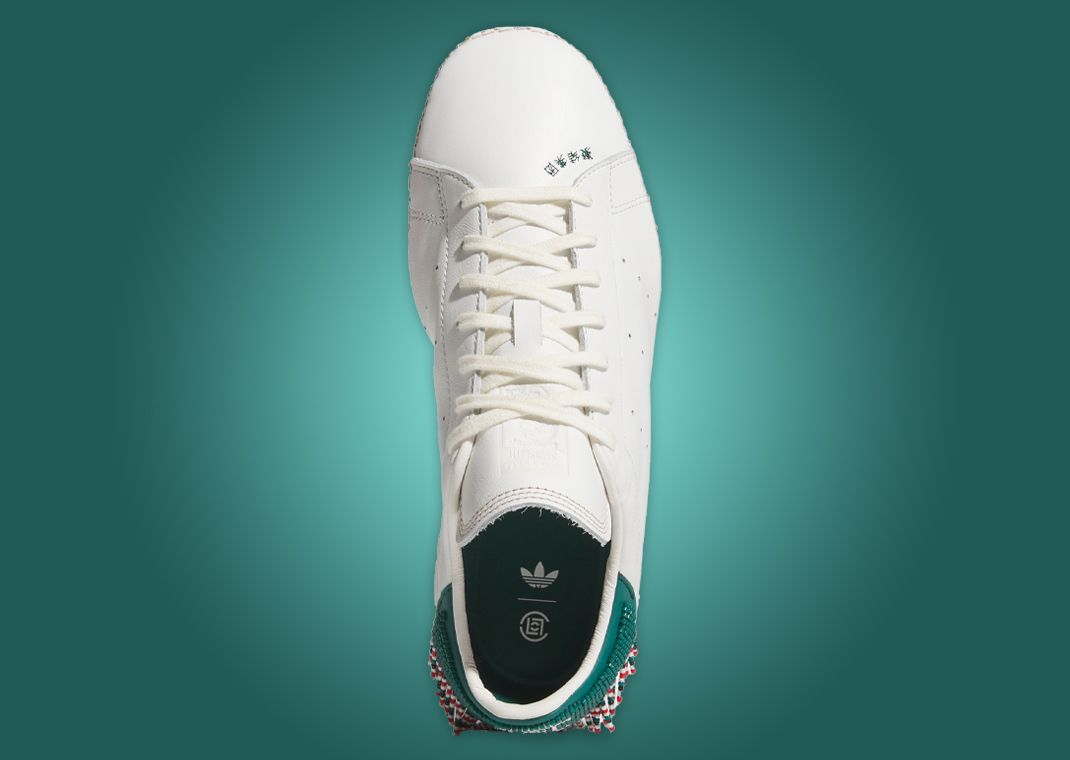 CLOT x adidas Stan Smith Beaded Espadrille White Green - Top
