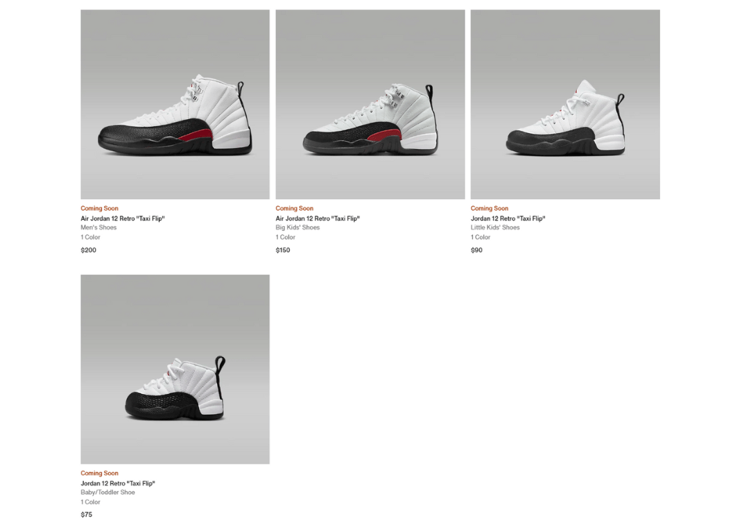 Jordan 12 Taxi Flip Nike Page