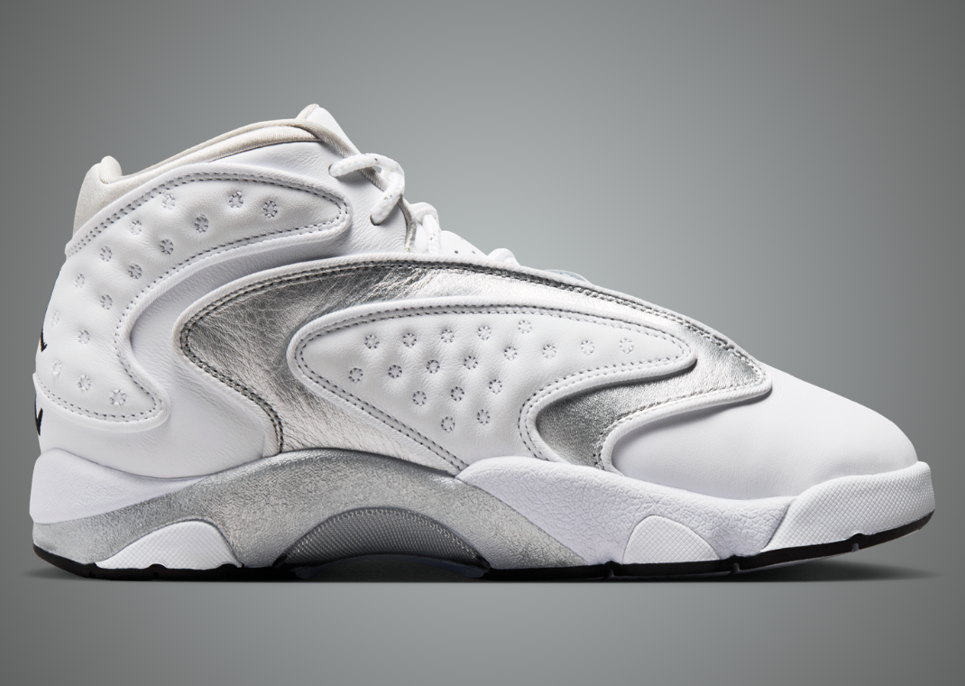 Air Jordan OG White Metallic Silver (W) medial