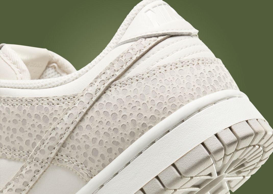 Nike Dunk Low Safari Print Phantom (W) Heel