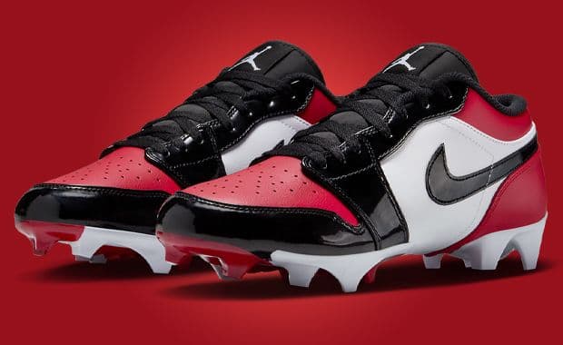 Air Jordan 1 Low TD Cleat Bred Toe