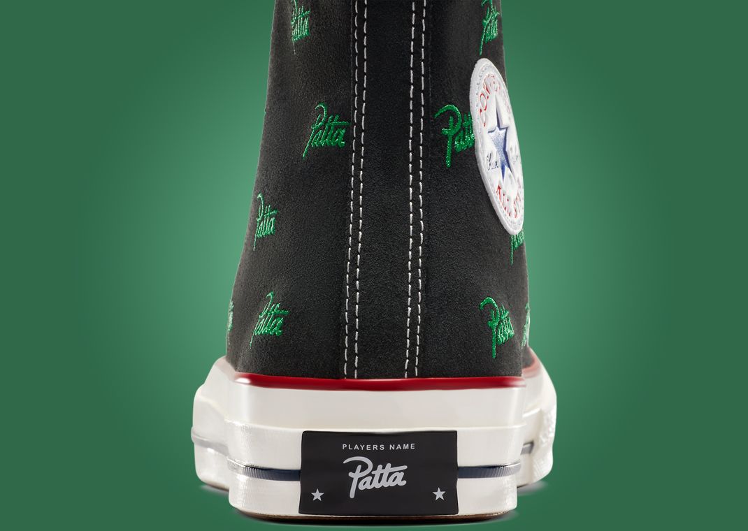 Patta x Converse Chuck Taylor 70 Black Jolly Green Heel