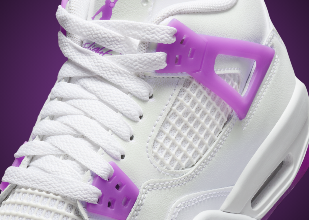 Air Jordan 4 Retro Hyper Violet (GS) Midfoot Detail