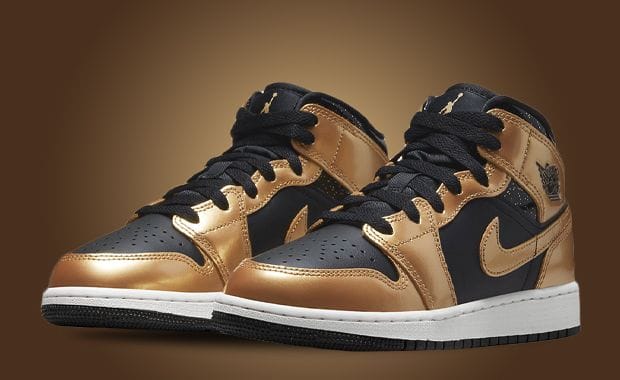 Go For Gold This Season With The Air Jordan 1 Mid SE Glitter