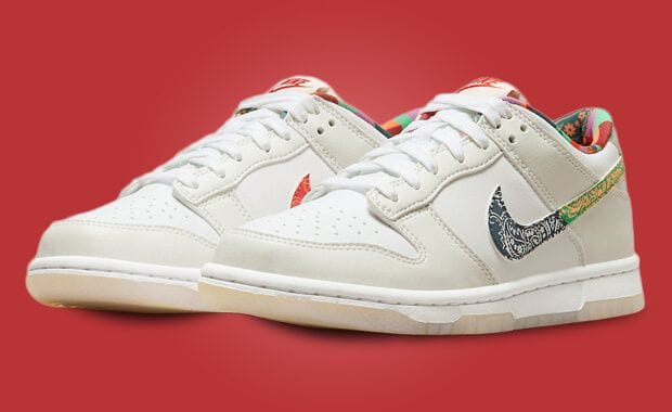 A Kids'-Exclusive Dunk Low Gets Multi-Color Paisley Hits