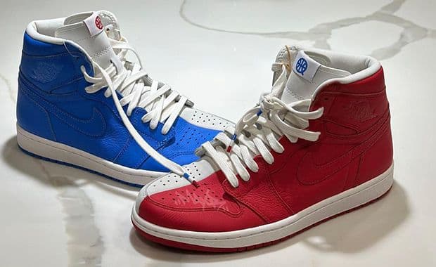 Mayor Showcases A Split-Colored Air Jordan 1 High Retro High OG Quai54 Sample