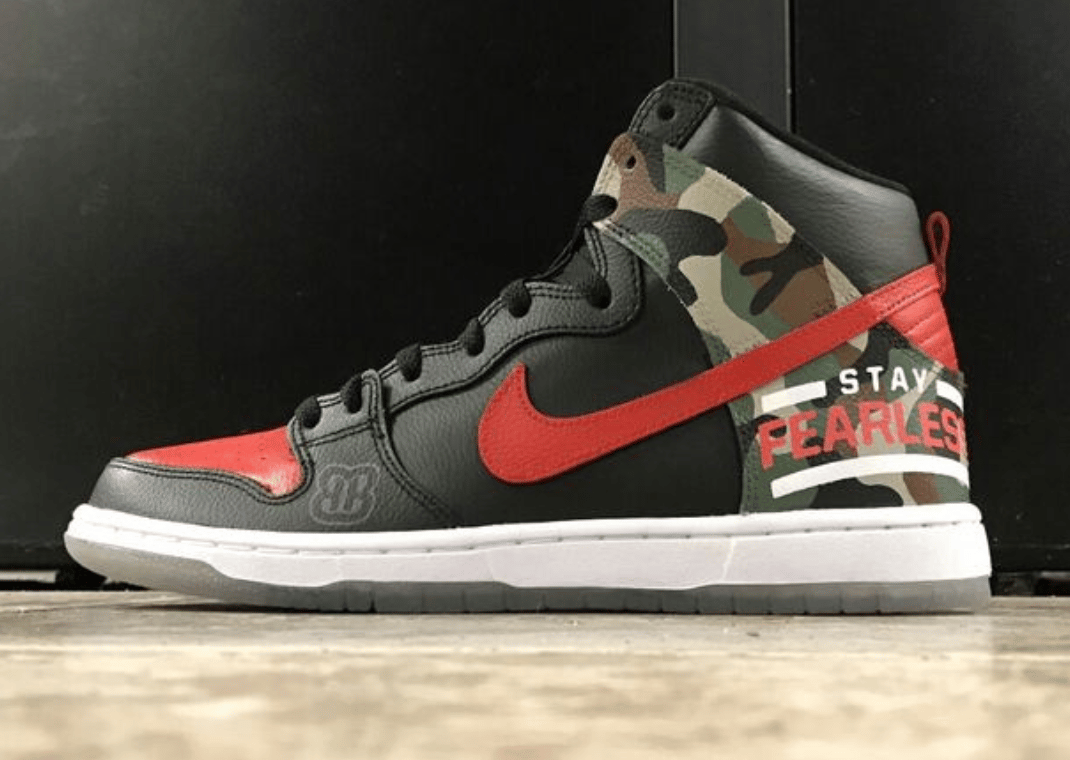 Nikki Bella's Mache custom Nike Dunks