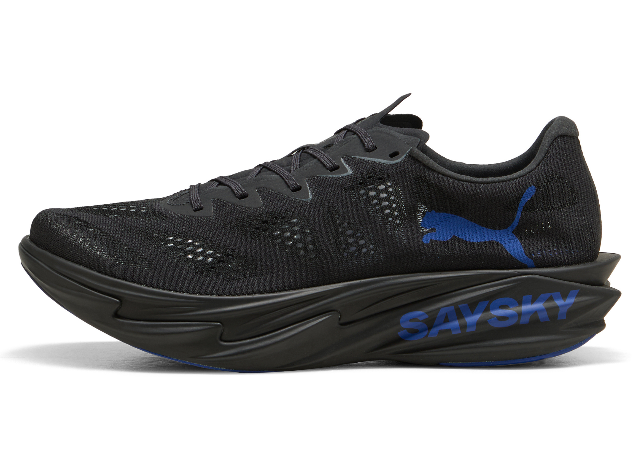 SAYSKY x Puma Deviate Nitro Elite 4 Black Blue - Lateral