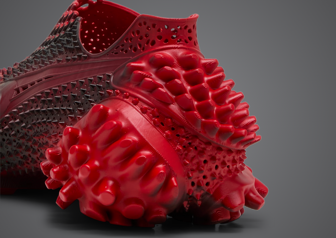 Puma 3D-Printed Shoe Red Black Heel Detail
