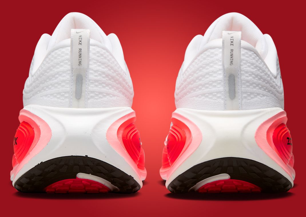 Nike Vomero Plus White Black Bright Crimson Heel