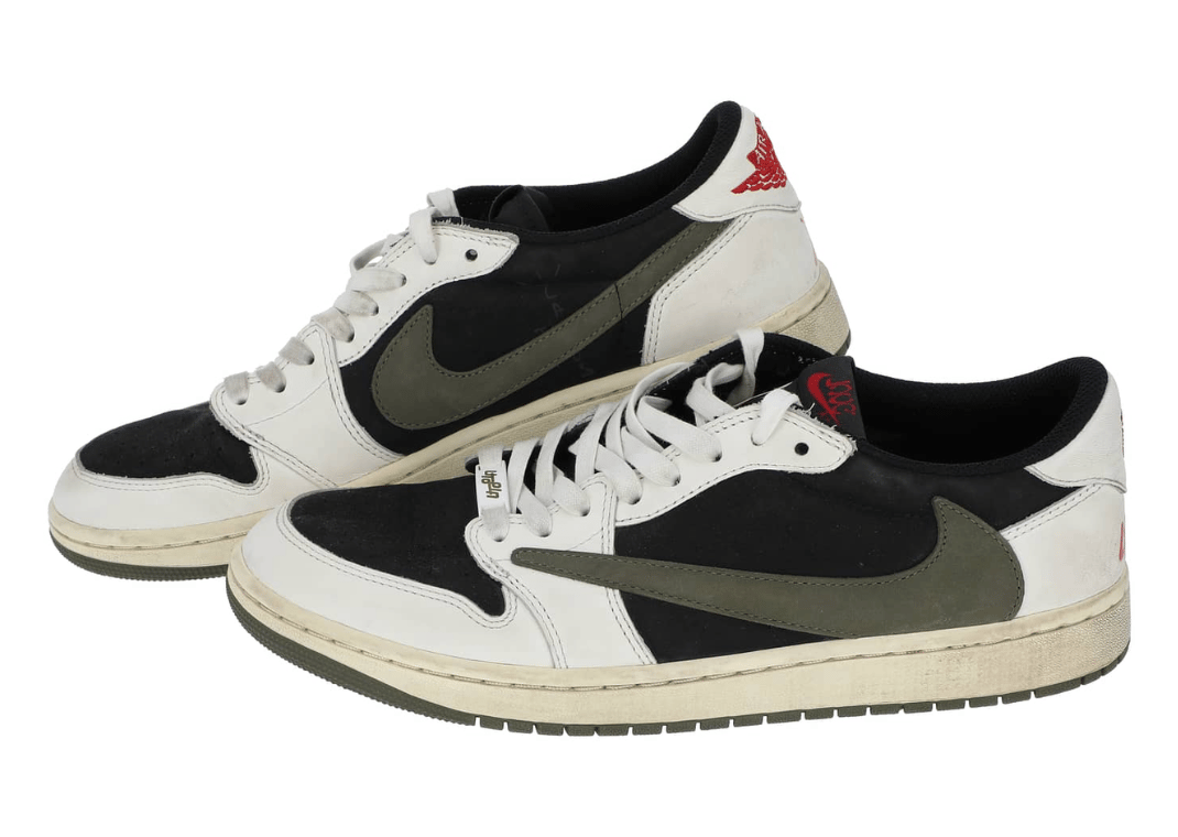 Travis Scott's Air Jordan 1 Low Olive Utopia He Wore at Travis Scott's Air Jordan 1 Low Olive Utopia He Wore at