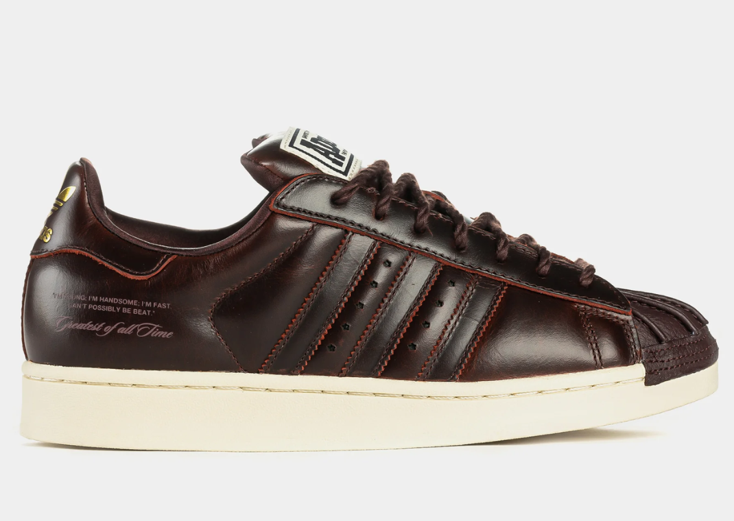 Shoe Palace x Muhammad Ali x adidas Superstar Brown - Lateral