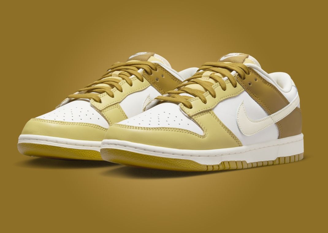 Nike Dunk Low Bronzine Saturn Gold Angle