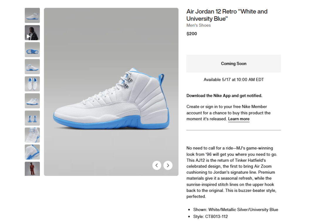 Air Jordan 1 Retro High OG UNC Reimagined Nike Page