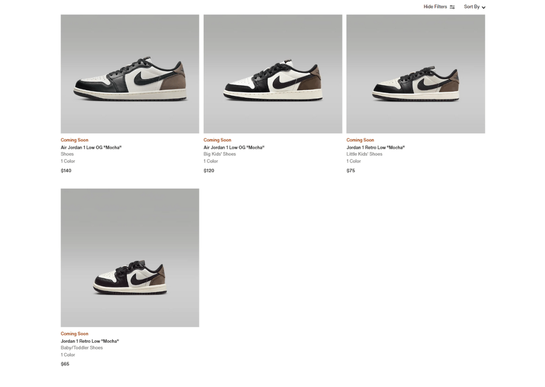 Air Jordan 1 Retro Low OG Mocha Nike Page