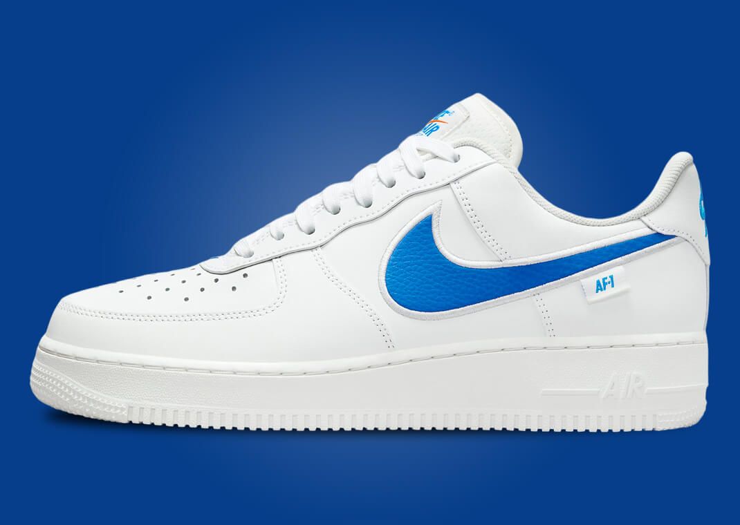 Air good Force Ones ( Blue Swoosh )