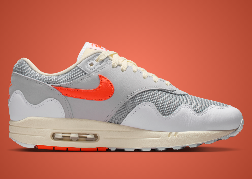 Patta x Nike Air Max 1 White Hyper Crimson - Medial