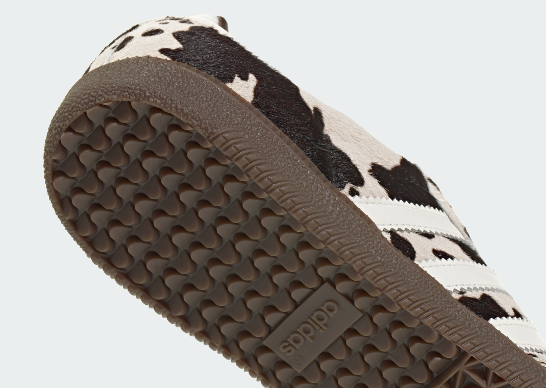 adidas Samba Cow Print White Black - Heel Detail