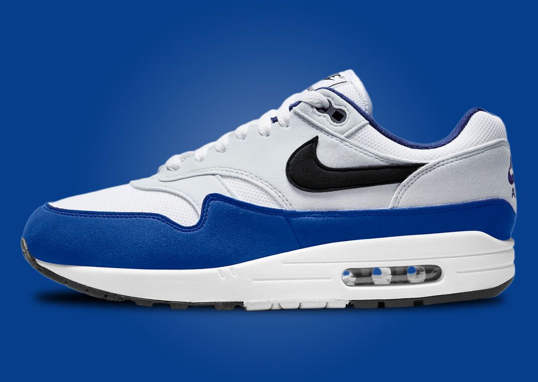 nike air max 1 white game royal black