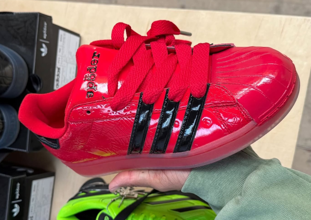 SP5DER x adidas Superstar Red Black