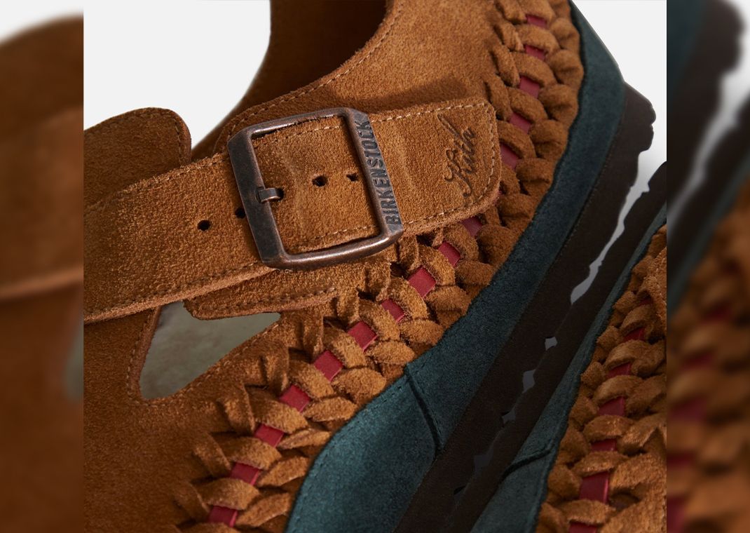 Kith x Birkenstock Braided London Brown Detail
