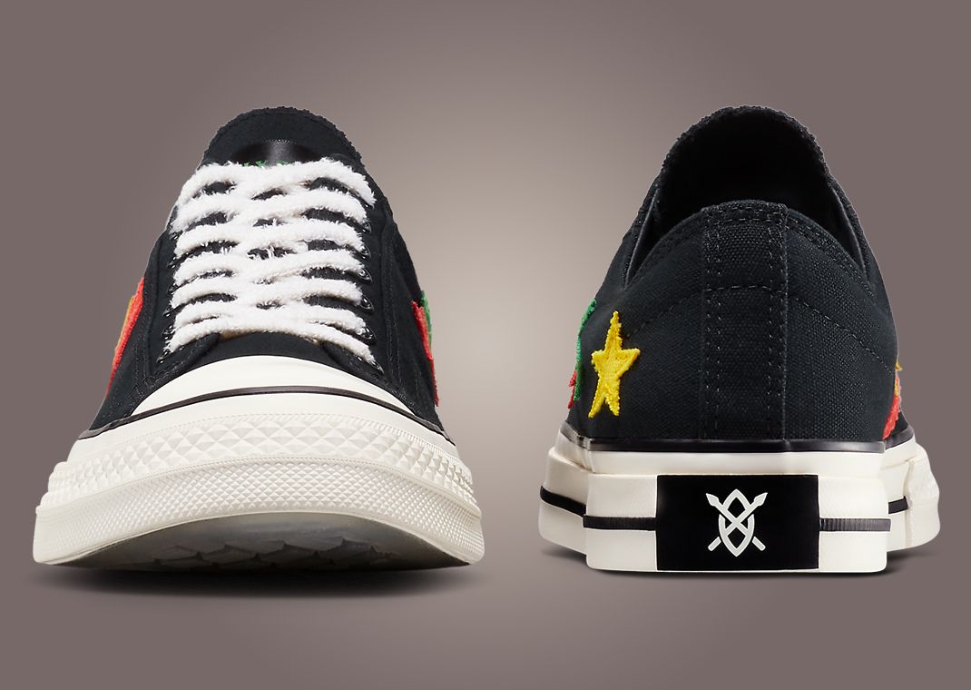 Daily Paper x Converse Star Player 76 Ox Black Toe and Heel