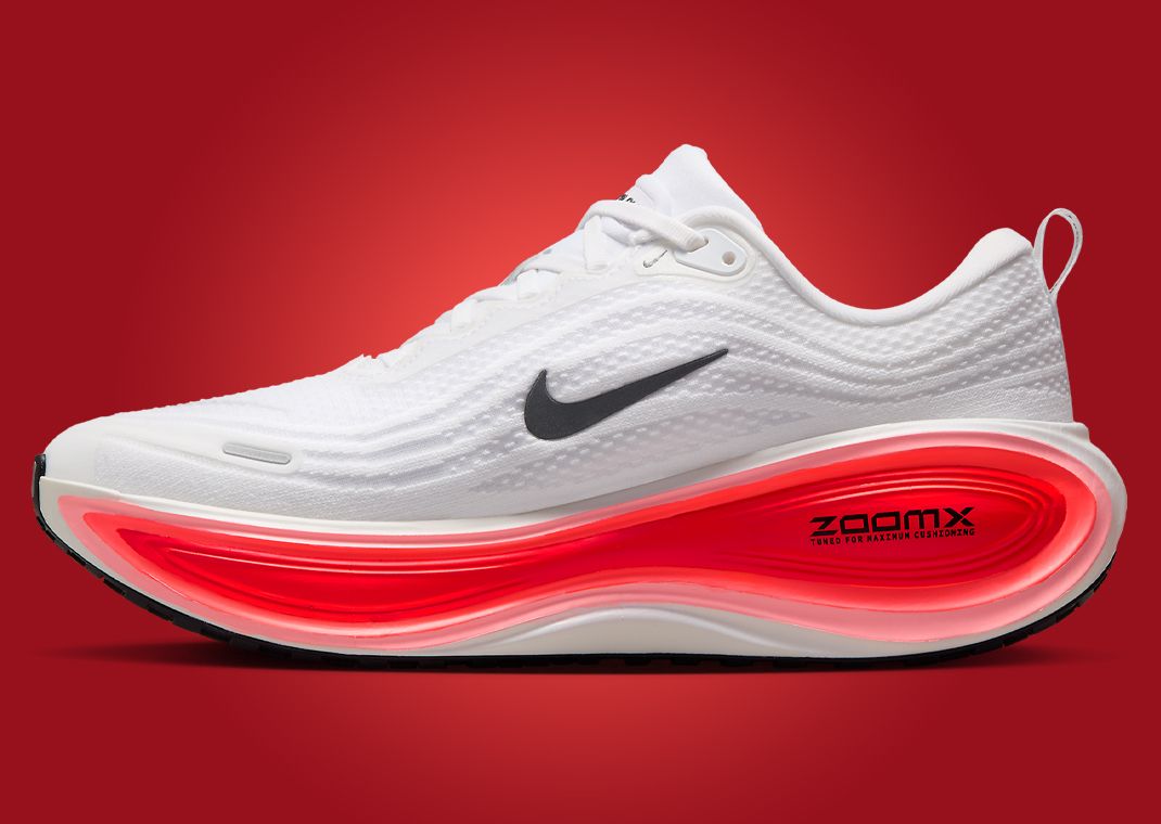 Nike Vomero Plus White Black Bright Crimson Medial