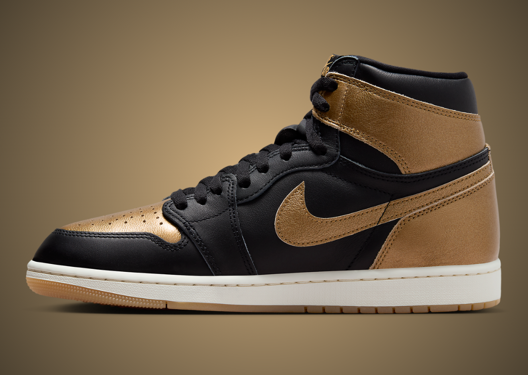 The Air Jordan 1 High Black Metallic Gold Releases August 2024