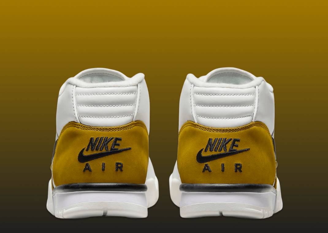 The Nike Air Trainer 1 White Black Bronzine Heel