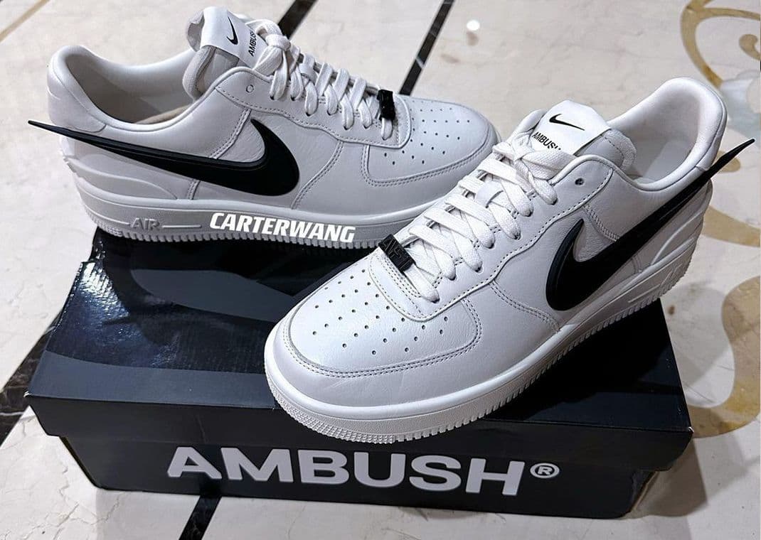 The AMBUSH x Nike Air Force 1 Low SP Black And Phantom Releases 