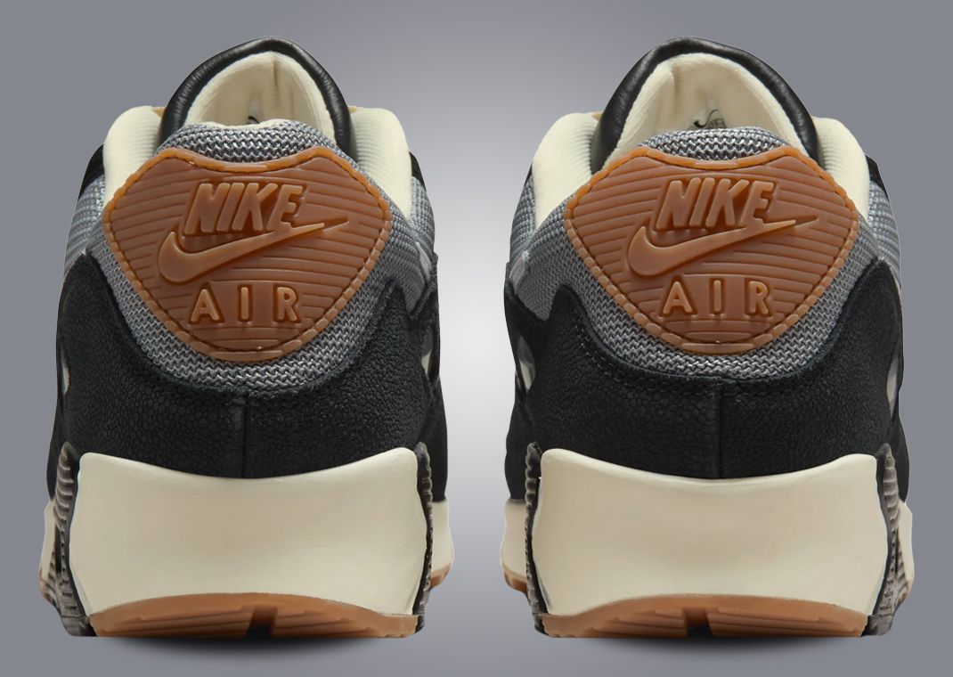 Patta x Nike Air Max 90 Waves Black Particle Grey Heel