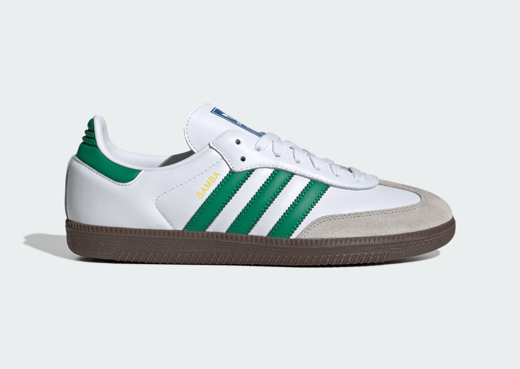 adidas Samba OG Cloud White Green Gum