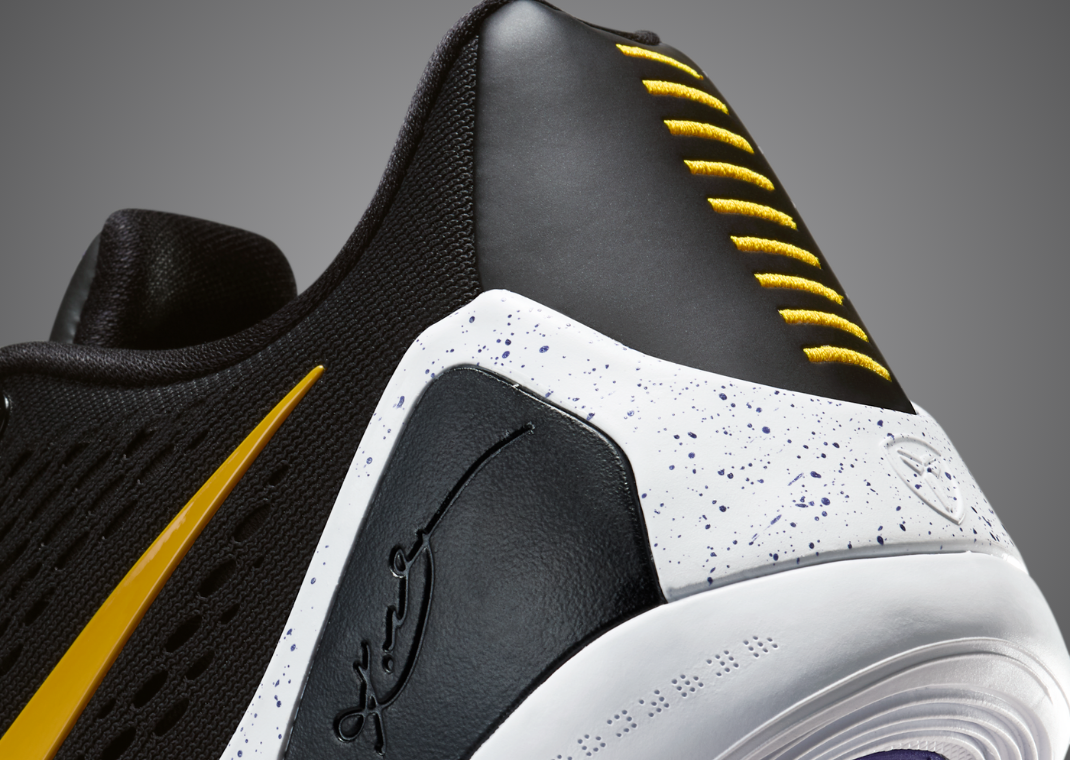 Nike Kobe 9 EM Low Protro Lakers Away Heel Detail