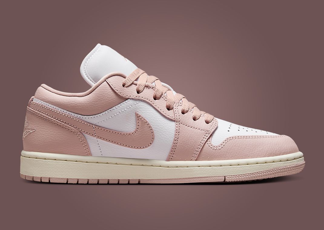 Air Jordan 1 Low White Pink Oxford (W) Medial Left