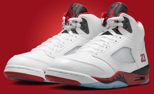 Air Jordan 5 Retro Fire Red Black Tongue