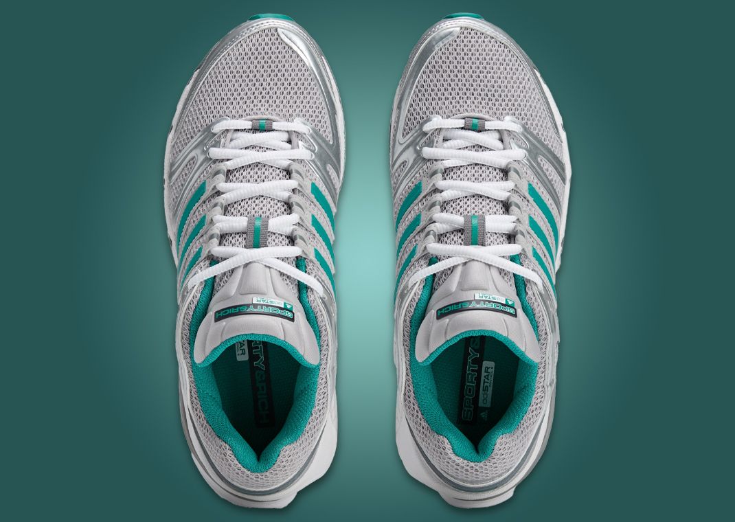 Sporty & Rich x adidas Adistar Control 5 Metallic Silver Green - Top