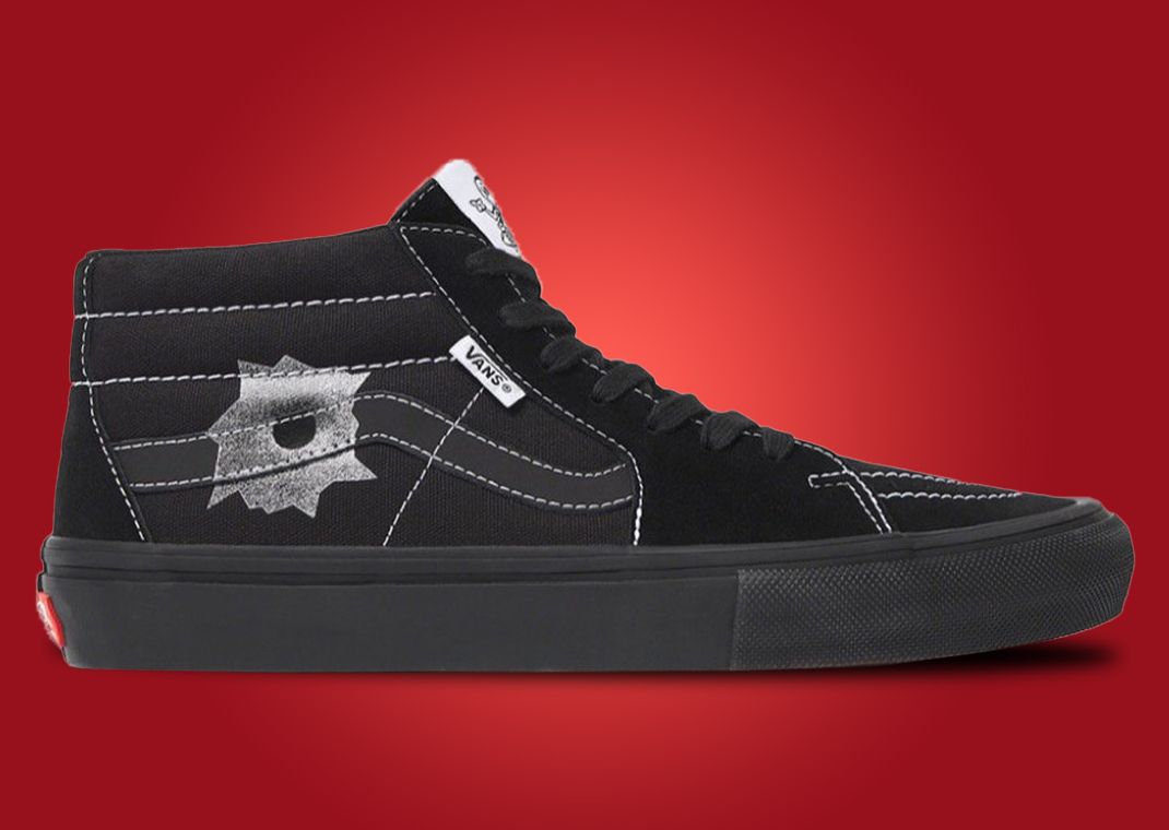 Supreme x Nate Lowman x Vans Grosso Mid Black Lateral